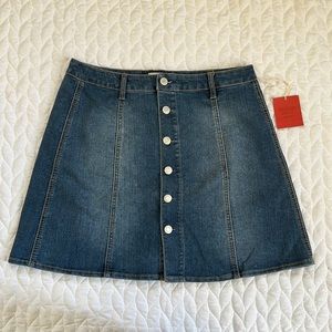 NWT Mossimo Supply Co. Button Up Denim Skirt Jean Skirt - Sz 12